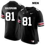 Men's NCAA Ohio State Buckeyes Jake Hausmann #81 College Stitched Authentic Nike White Number Black Football Jersey GL20P02OH